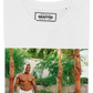 T-shirt unisex in cotone biologico con stampa fotografica tigre bianca