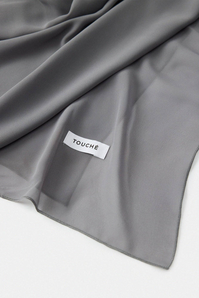 Scialle in chiffon grigio