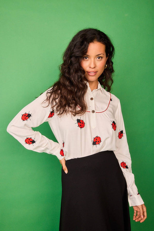 Camicia Bellota con stampa coccinelle