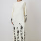 Abito in maglia lungo con stampa floreale