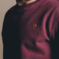 Felpa Essential in cotone organico bordeaux