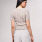 Top in maglia lurex con cut-out frontale