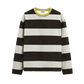 Maglia corta boxy a righe in cotone organico