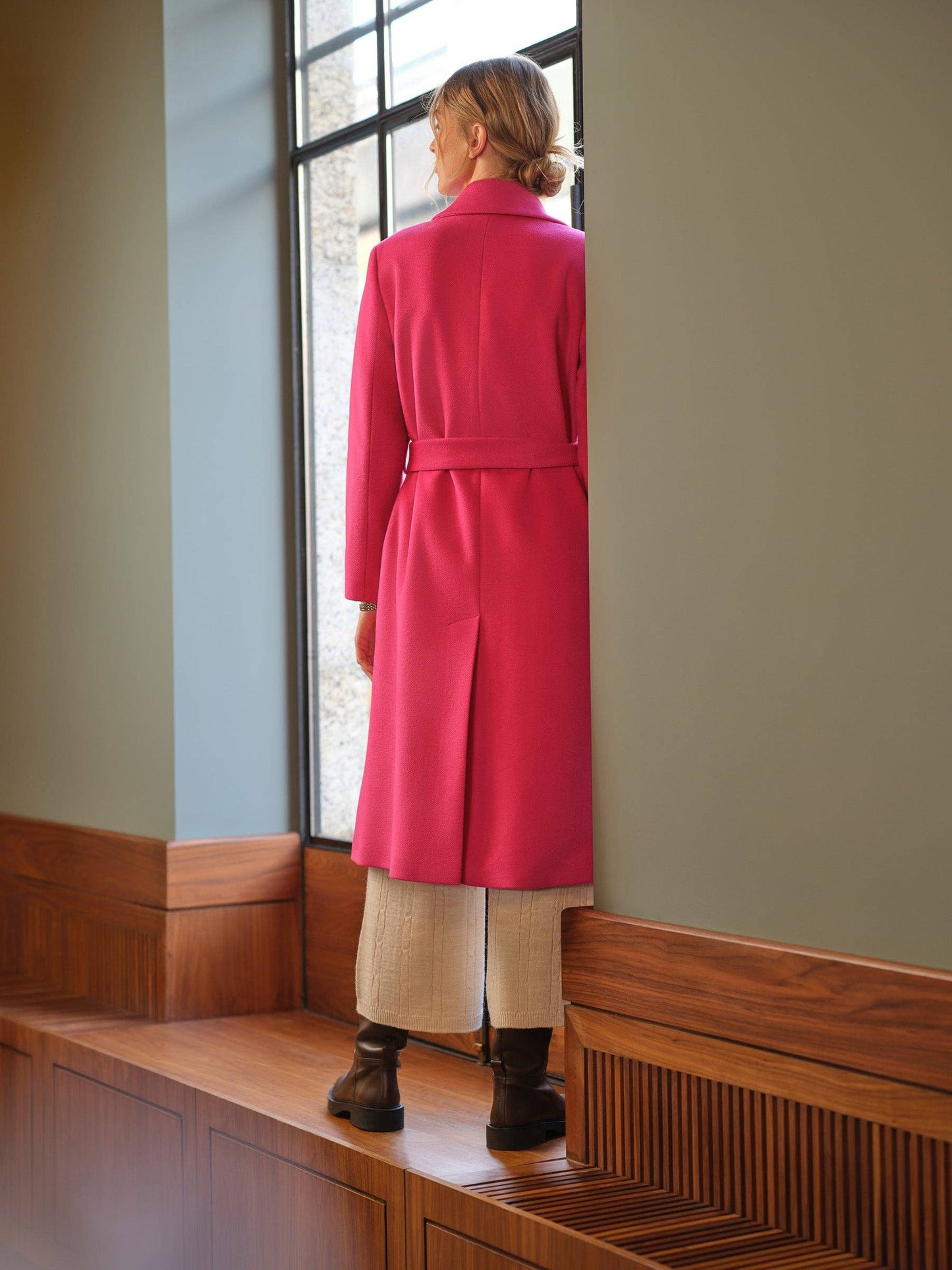 Giacca cappotto Fazenda con cintura a fiocco e bottone