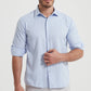 Camicia azzurra trapuntata slim fit