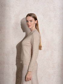 Maglione in maglia girocollo da donna