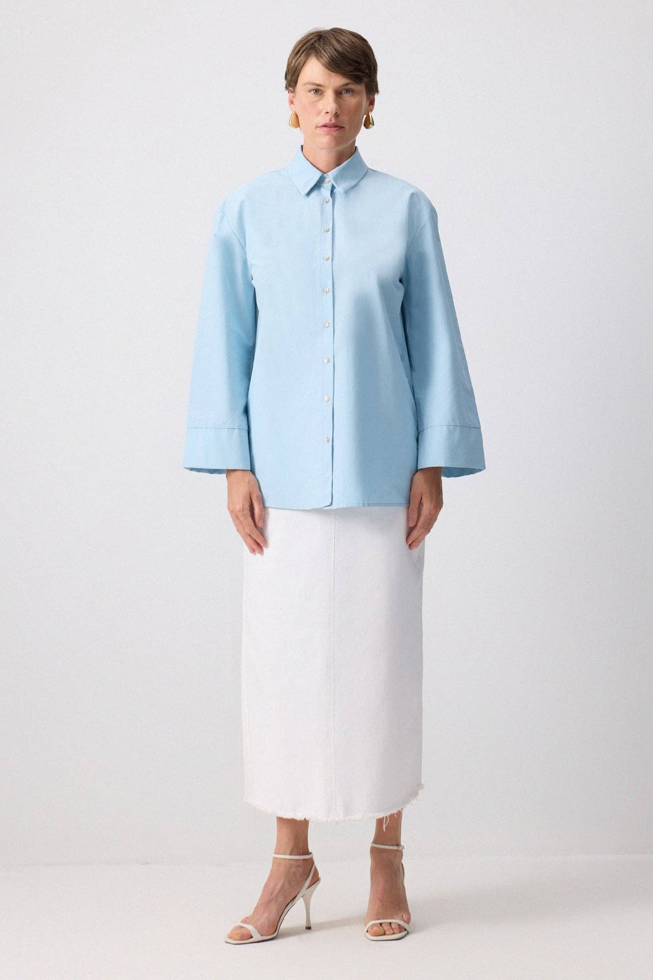 Camicia oversize con maniche a kimono
