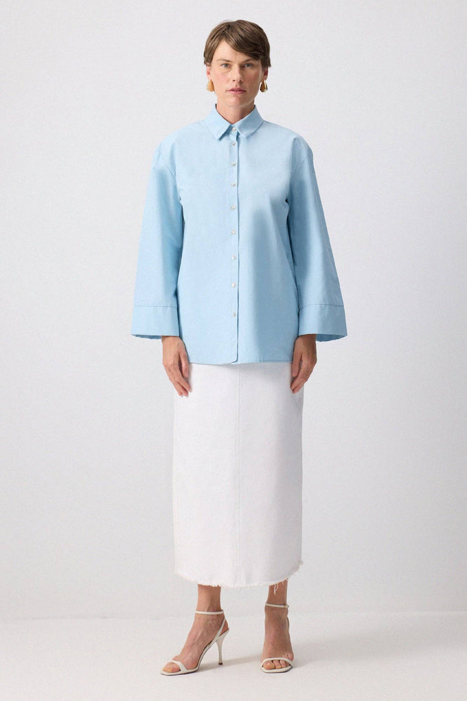 Camicia oversize con maniche a kimono
