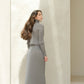 Dolcevita a coste in lana merino extra fine