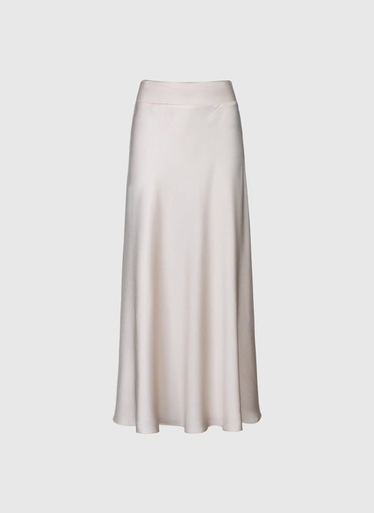 Gonna midi svasata color vaniglia