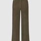 Pantaloni ampi in velluto a coste verde militare