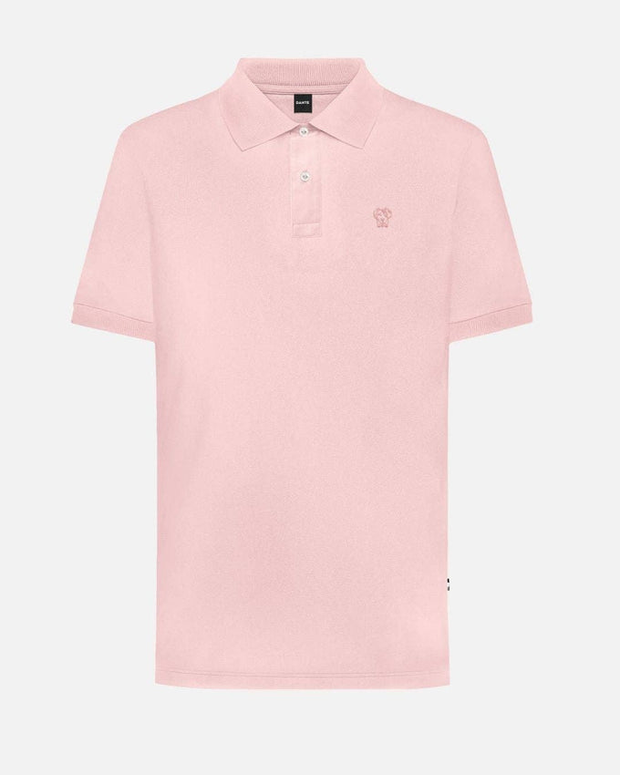 Polo rosa antimacchia in cotone piqué