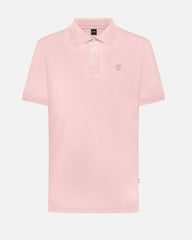 Polo rosa antimacchia in cotone piqué