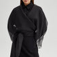 Giacca in organza nera con cintura
