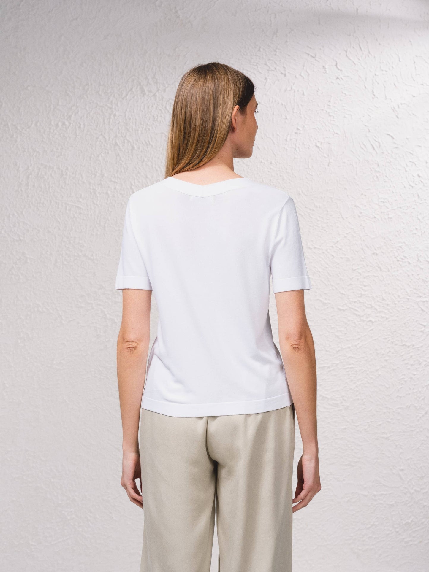 Cardigan in maglia fine con scollo a V e maniche corte