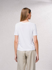Cardigan in maglia fine con scollo a V e maniche corte