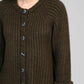 Cardigan in maglia color kaki