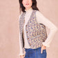 Gilet trapuntato floreale in cotone GOA