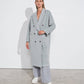 Cappotto lungo doppiopetto da donna
