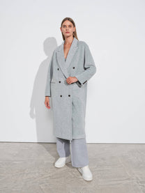 Cappotto lungo doppiopetto da donna