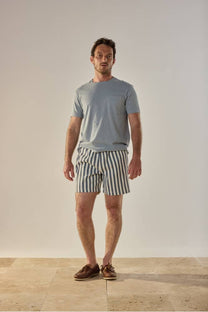 Costume da bagno uomo a righe blu cobalto
