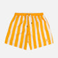 Costume da bagno uomo a righe giallo dorato in SEAQUAL® Yarn