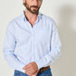 Camicia slim blu tinta unita La W. Thèbes