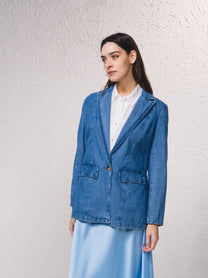 Blazer in denim da donna