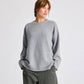 Maglione Emely in lana d’agnello biologica GOTS grigio mélange