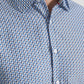 Camicia uomo blu fantasia comfort fit con colletto francese