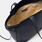 Borsa shopper in ecopelle con doppio manico e tracolla