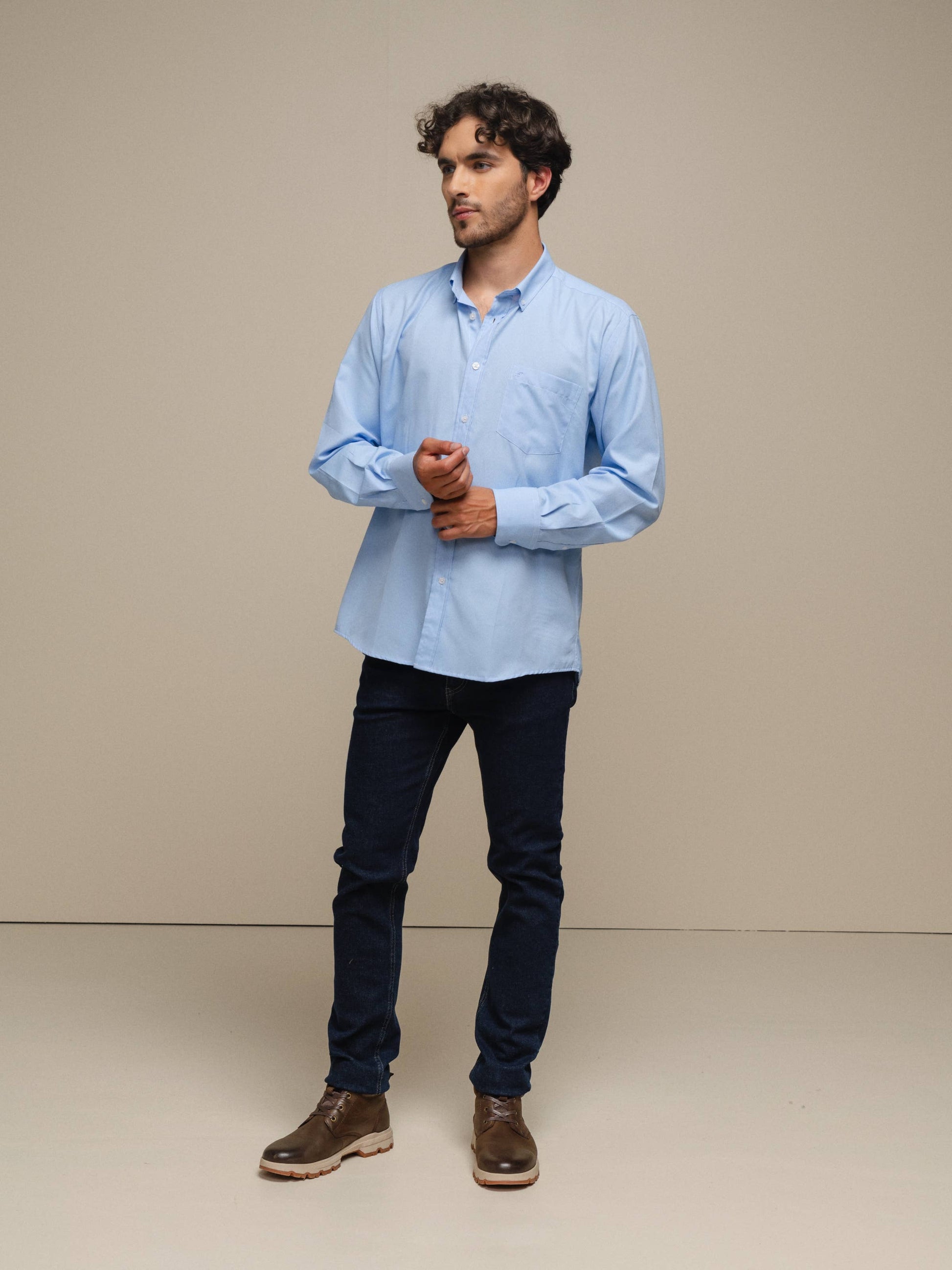 Camicia uomo classica in cotone e poliestere