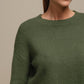 Maglione crop da donna in maglia morbida girocollo
