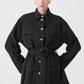 Camicia overshirt con cintura in vita