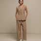 Gilet sartoriale donna smanicato con scollo a V