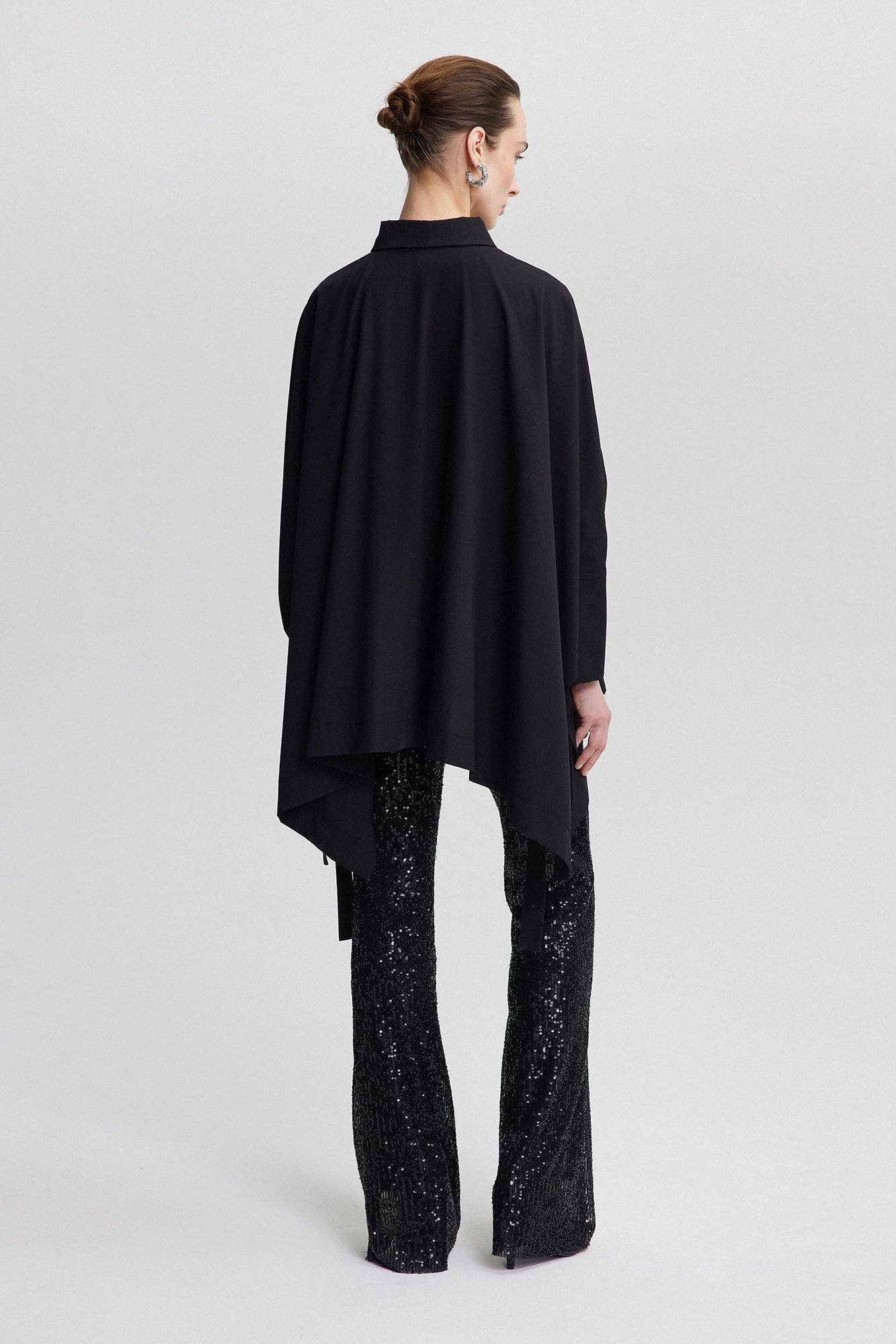 Camicia oversize con dettaglio nastro