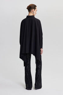 Camicia oversize con dettaglio nastro