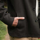 Cappotto corto Clive in lana verde salvia scuro