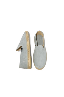 Espadrillas in pelle scamosciata con suola in juta