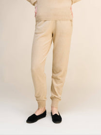 Pantaloni yoga in misto cashmere 3D knit