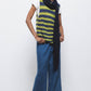 Gilet in maglia a righe