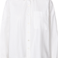 Camicia Bianca in Popeline di Cotone Biologico con Maniche Raglan