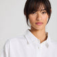 Camicia Astrid in popeline di cotone biologico bianca