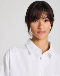 Camicia Astrid in popeline di cotone biologico bianca