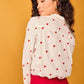 Camicia Bellota bianca con cuori ricamati