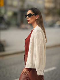 Cardigan con bottoni a cuore