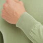 Maglione in cotone con collo camionista verde