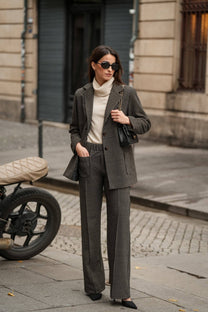 Blazer pied-de-poule classico da donna