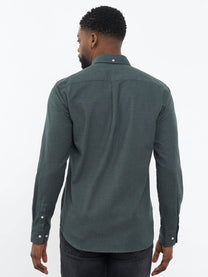 Camicia in flanella su misura verde muschio