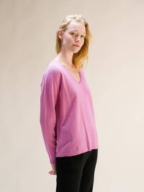 Maglia scollo a V in misto cashmere 3D Knit